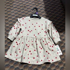 Cute Baby Dress with Red Heart Design